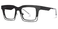 Evan Rectangle Black Glasses1