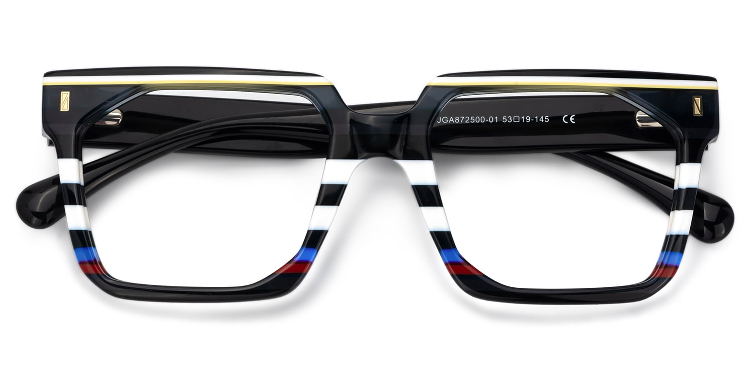 Laguer Rectangle Black Glasses2