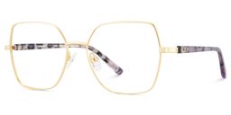 Billie Geometric Gold Glasses2