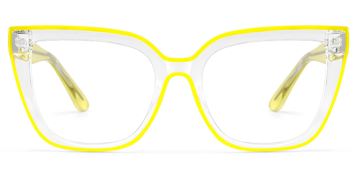 Mirta Square Yellow Glasses | Zeelool Glasses