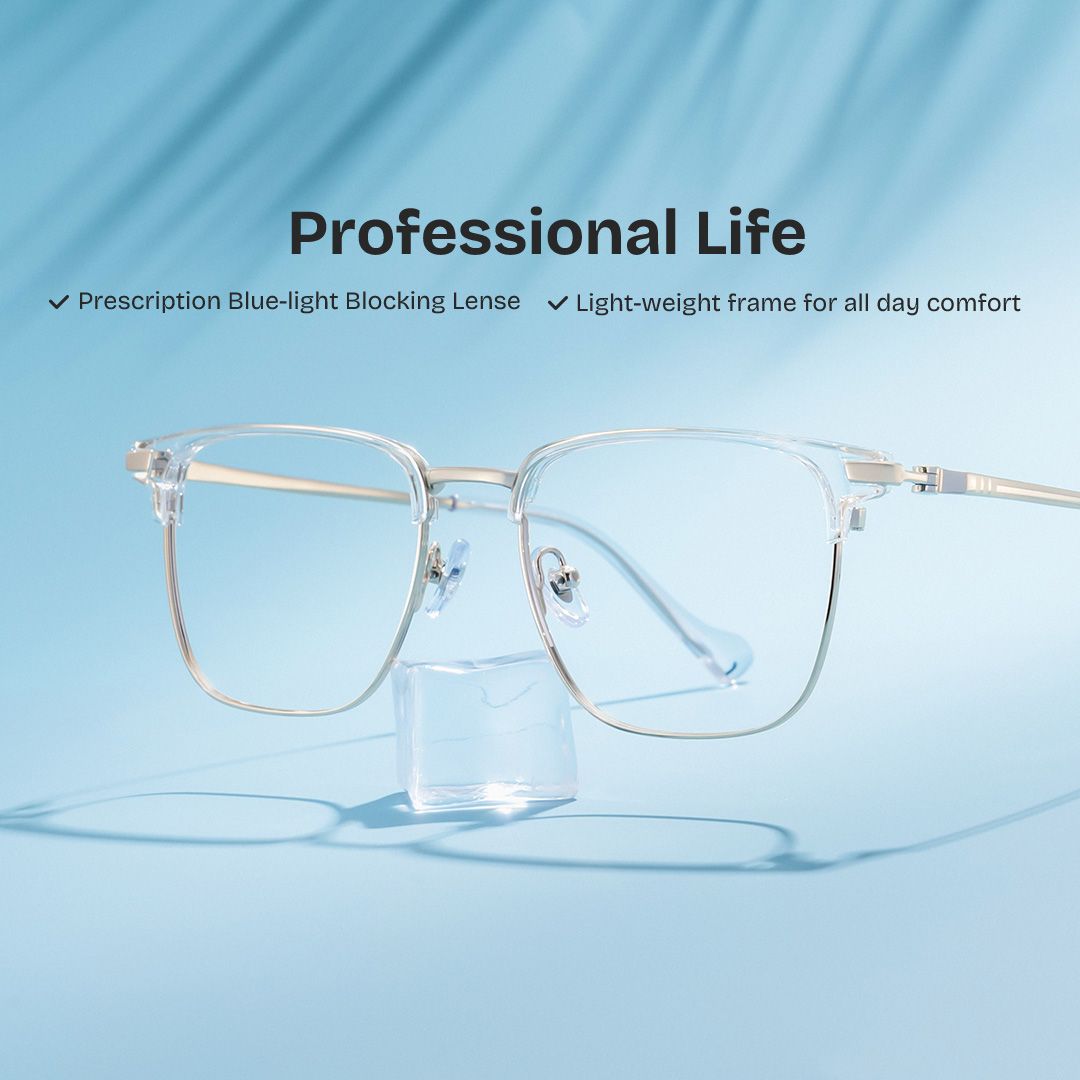 Owen Eyeglasses in Square Black Gold Frame | Zeelool0