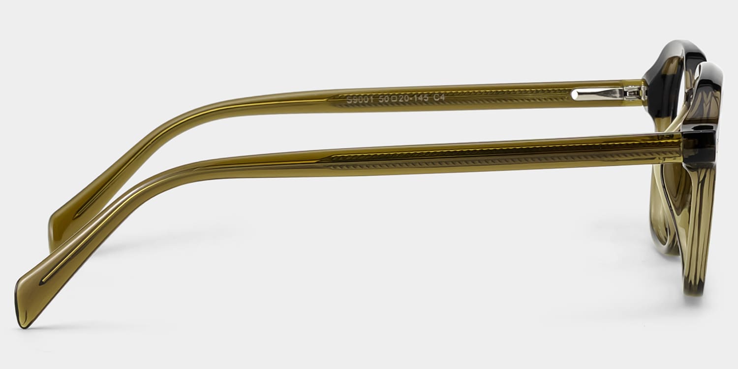 Josh Rectangle Green Glasses4