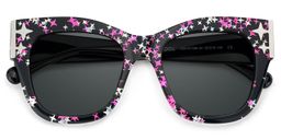 Minfia Square Black Pink Glasses2