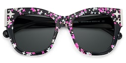 Minfia Square Black Pink Glasses2