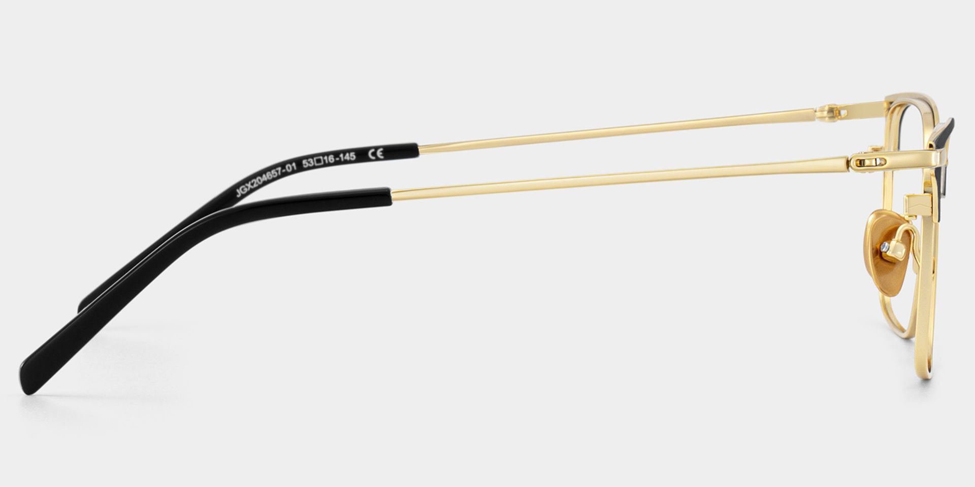 Maxwell Browline Black and Gold Glasses Frames for Men | ZEELOOL3