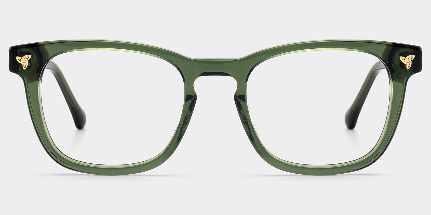 Heather Green Frame Glasses with Square Frame Online | ZEELOOL1