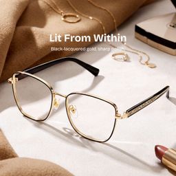 Lucille Black Butterfly Glasses0