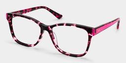 Eva Pink Tortoise Rectangle Glasses3