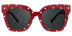 Malcolm Square Red-Dot Glasses0