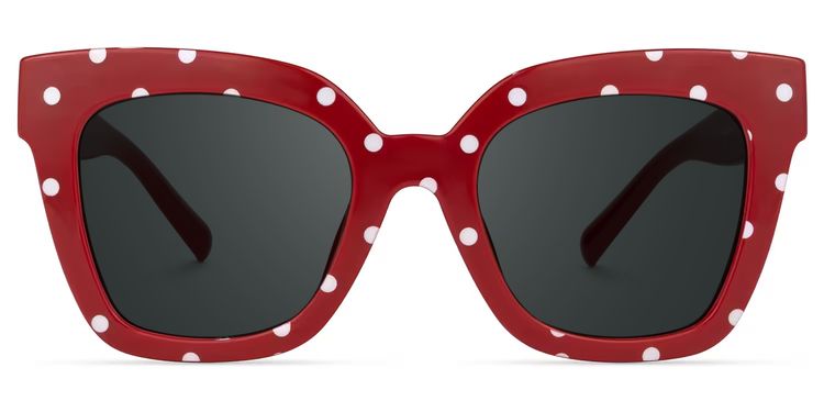 Malcolm Red-Dot Square Sunglasses