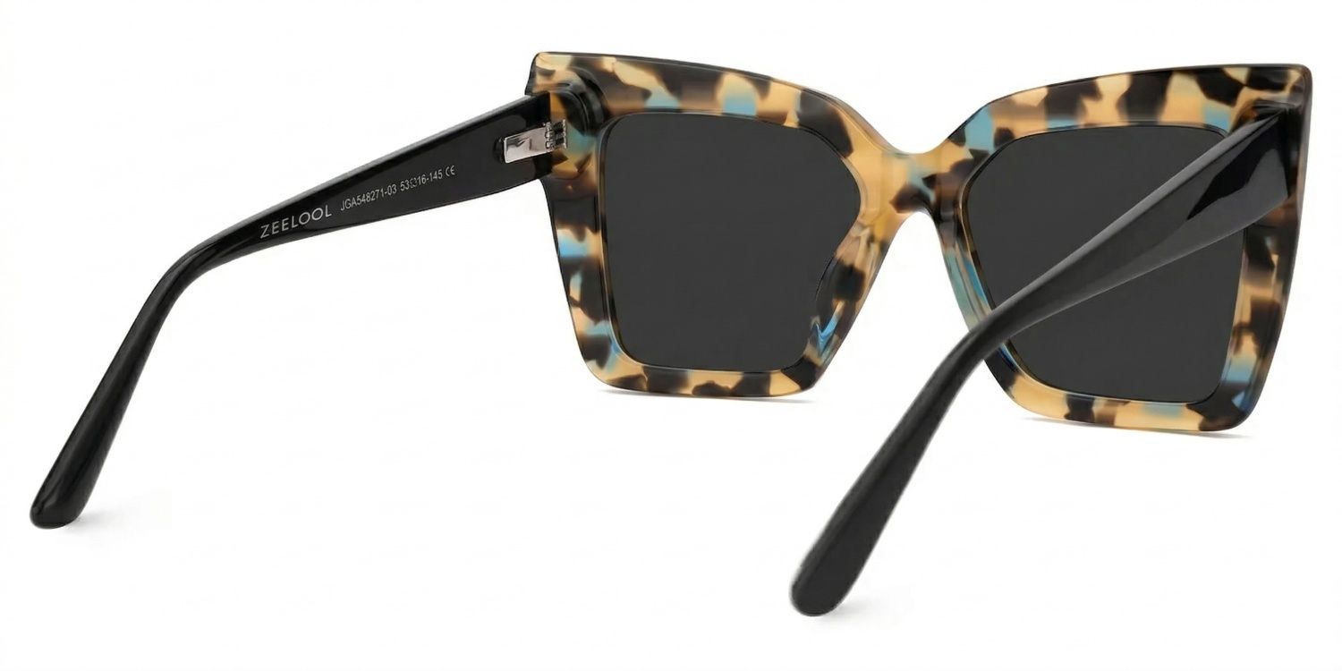 Thiline Acetate Tortoise Square Frame Sunglasses | ZEELOOL3