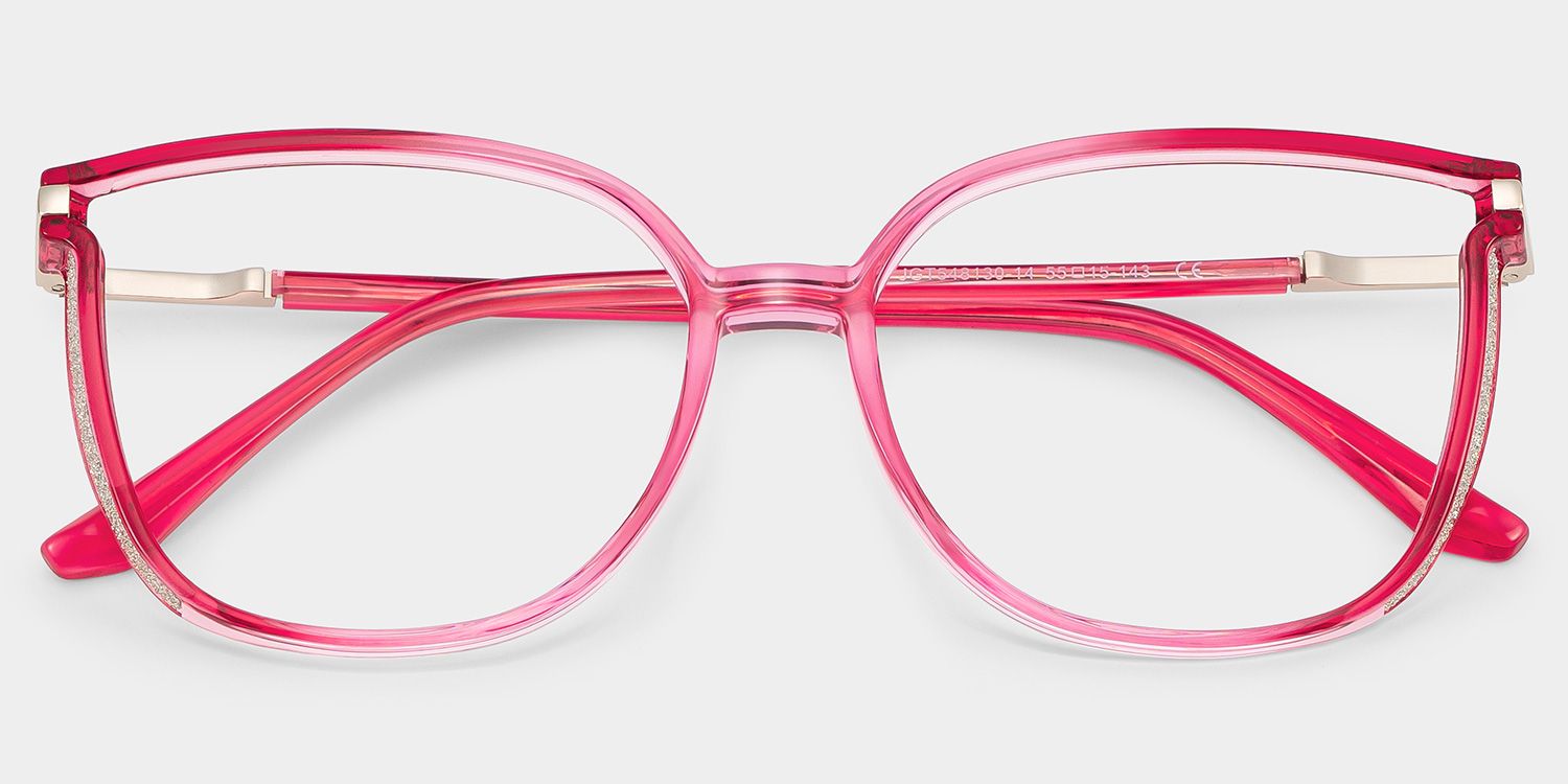 Rodz Square Red Eyeglasses and Thin Glasses Frames1