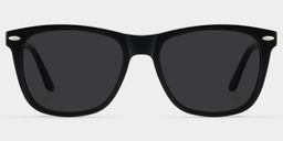 Atlas Black Rectangle Glasses0