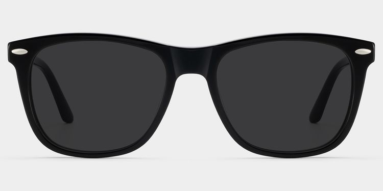 Atlas Black Rectangle Glasses