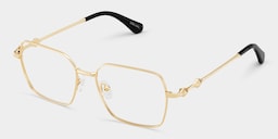 Kayla Geometric Gold Glasses4