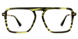 Briannie Aviator Olive Green Glasses0