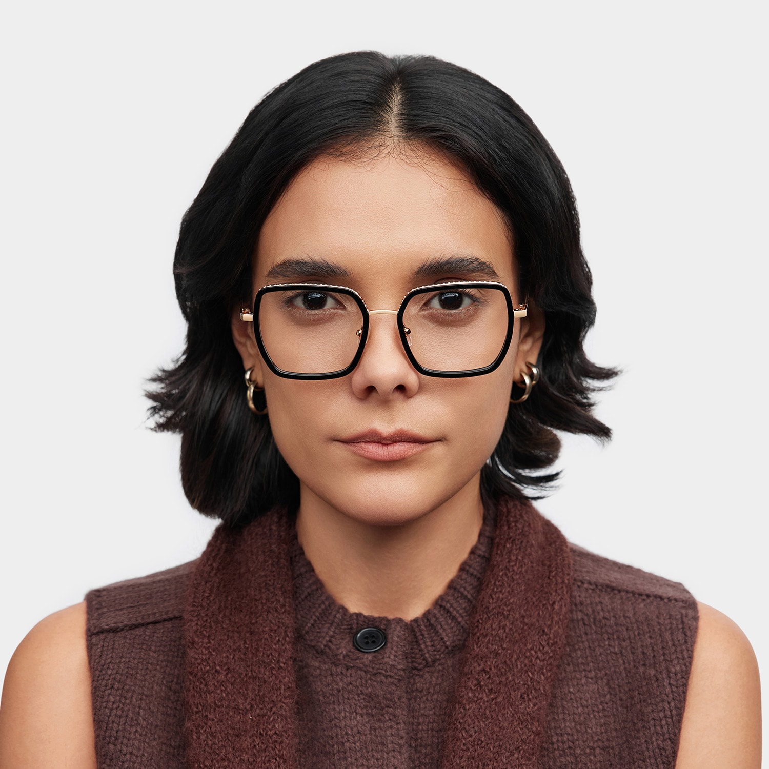 Fiona Square Black Glasses