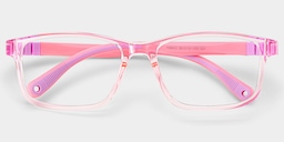 Clay Rectangle Pink Glasses0