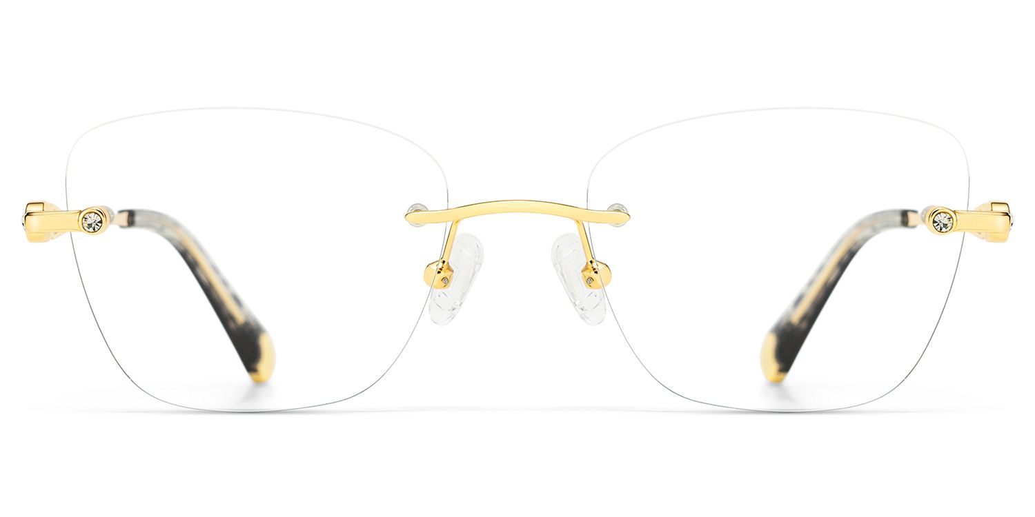 Rectangle Gold Eyeglasses- Seth Metal Frame Glasses3