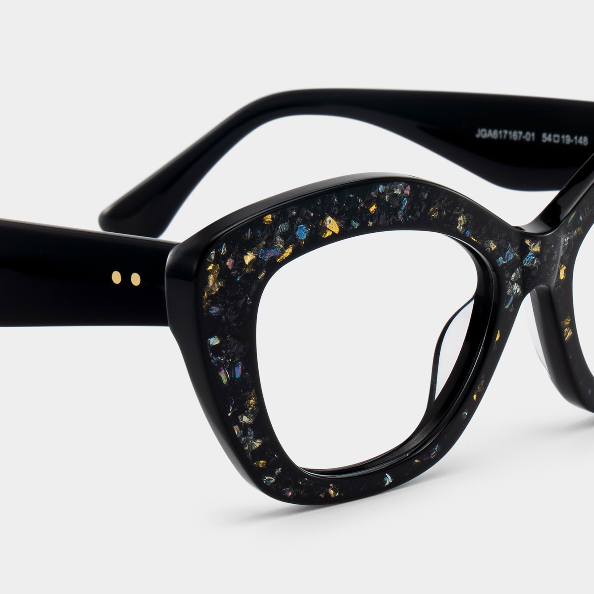 Giselle Black Cat Eye Glasses with Rhinestones | ZEELOOL6