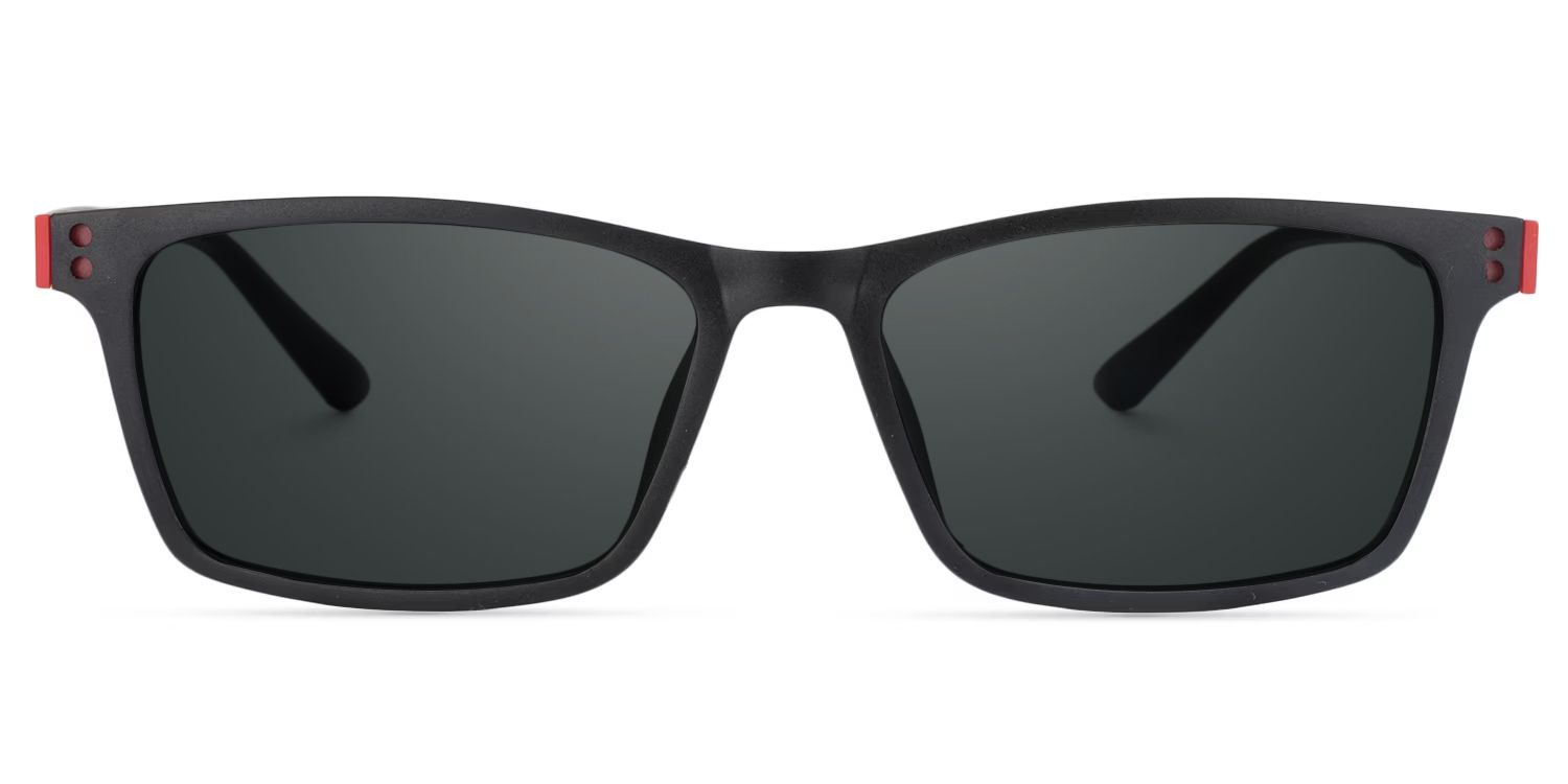 Cheche Tr90 Black Rectangle Frame Sunglasses | ZEELOOL0