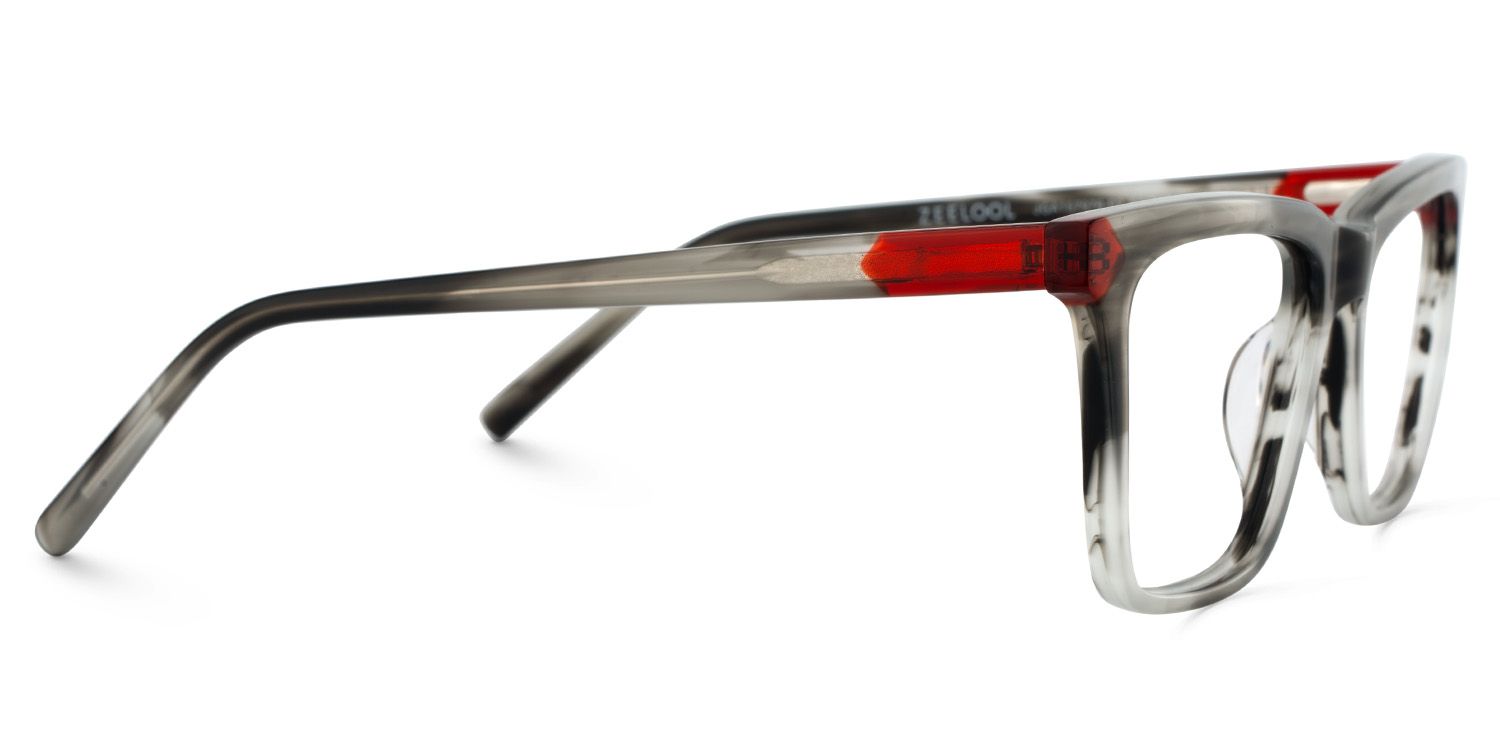 Thin Gray Glasses Frame In Rectangle Shape5