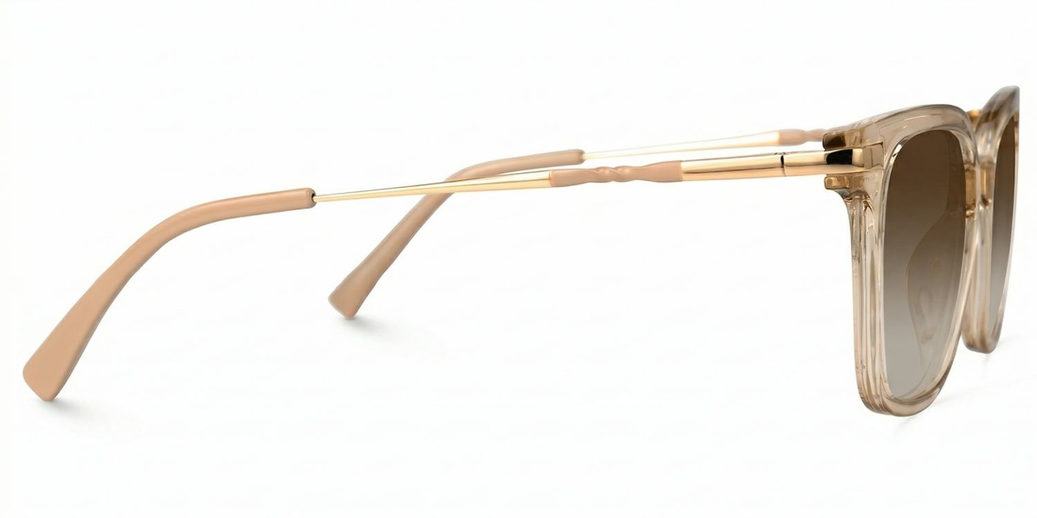 Jacqui Square Style Beige Frame Sunglasses | ZEELOOL2
