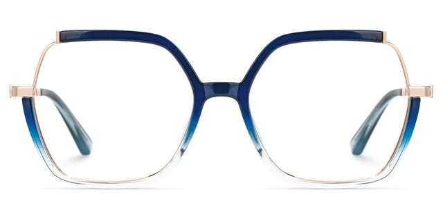 Alexia Square Blue Glasses