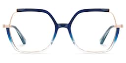 Alexia Square Blue Glasses2