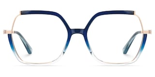 Alexia Square Blue Glasses2