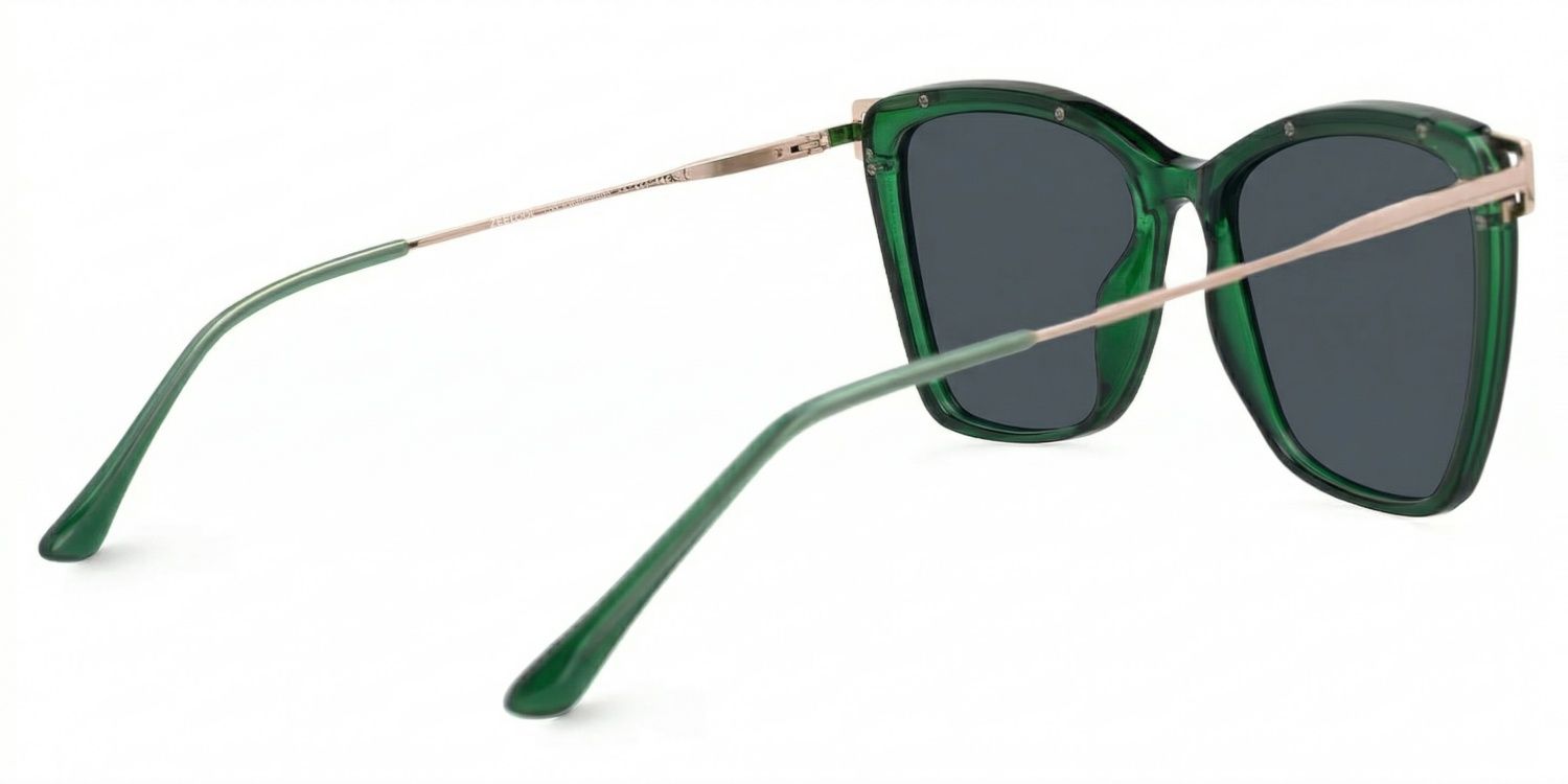 Krystle Square Green Thin Frames Glasses | ZEELOOL3