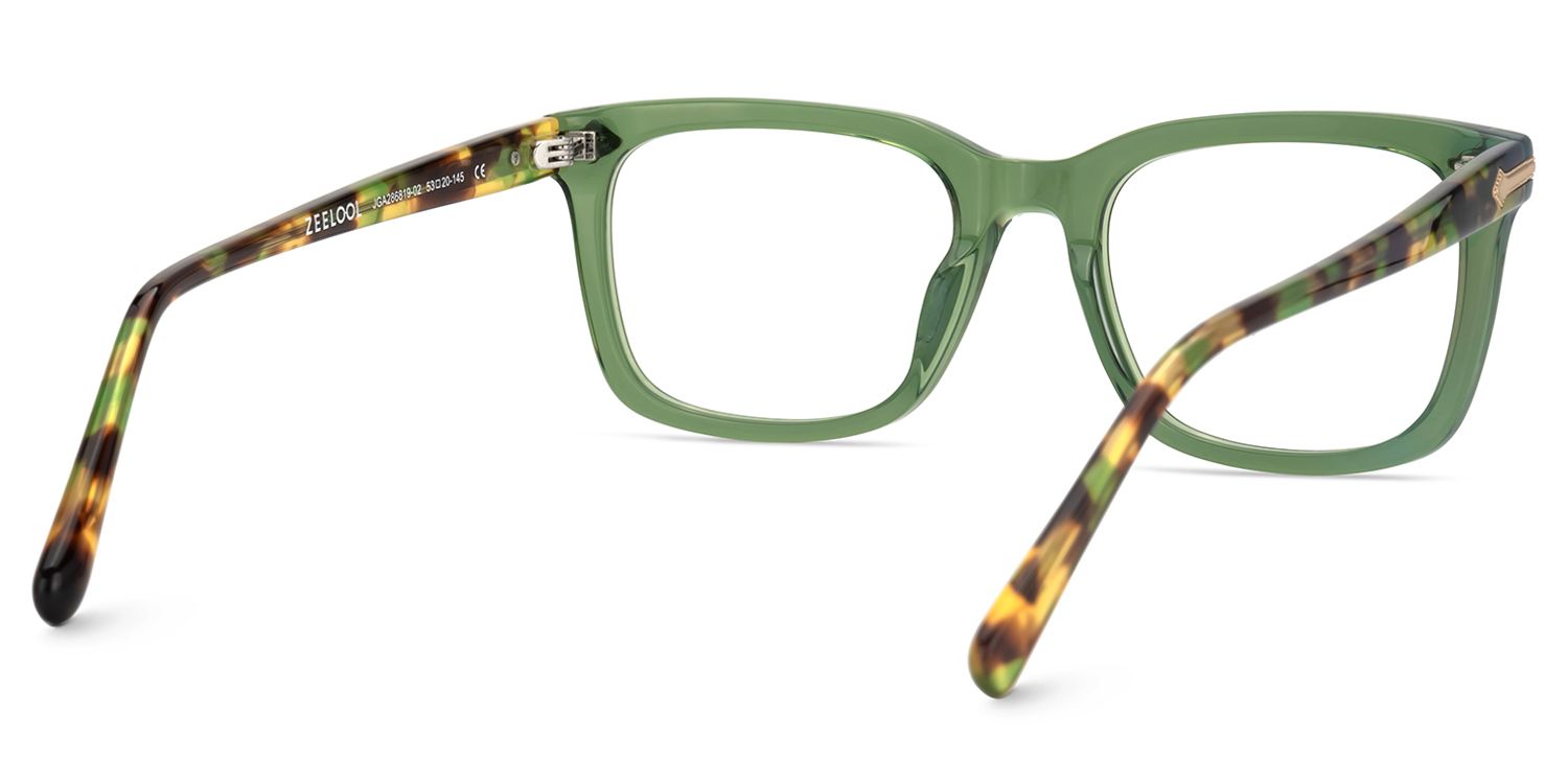 Rectangle Green Glasses Frames For Men5