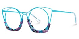Barbara Cateye Atoll-Blue Glasses1