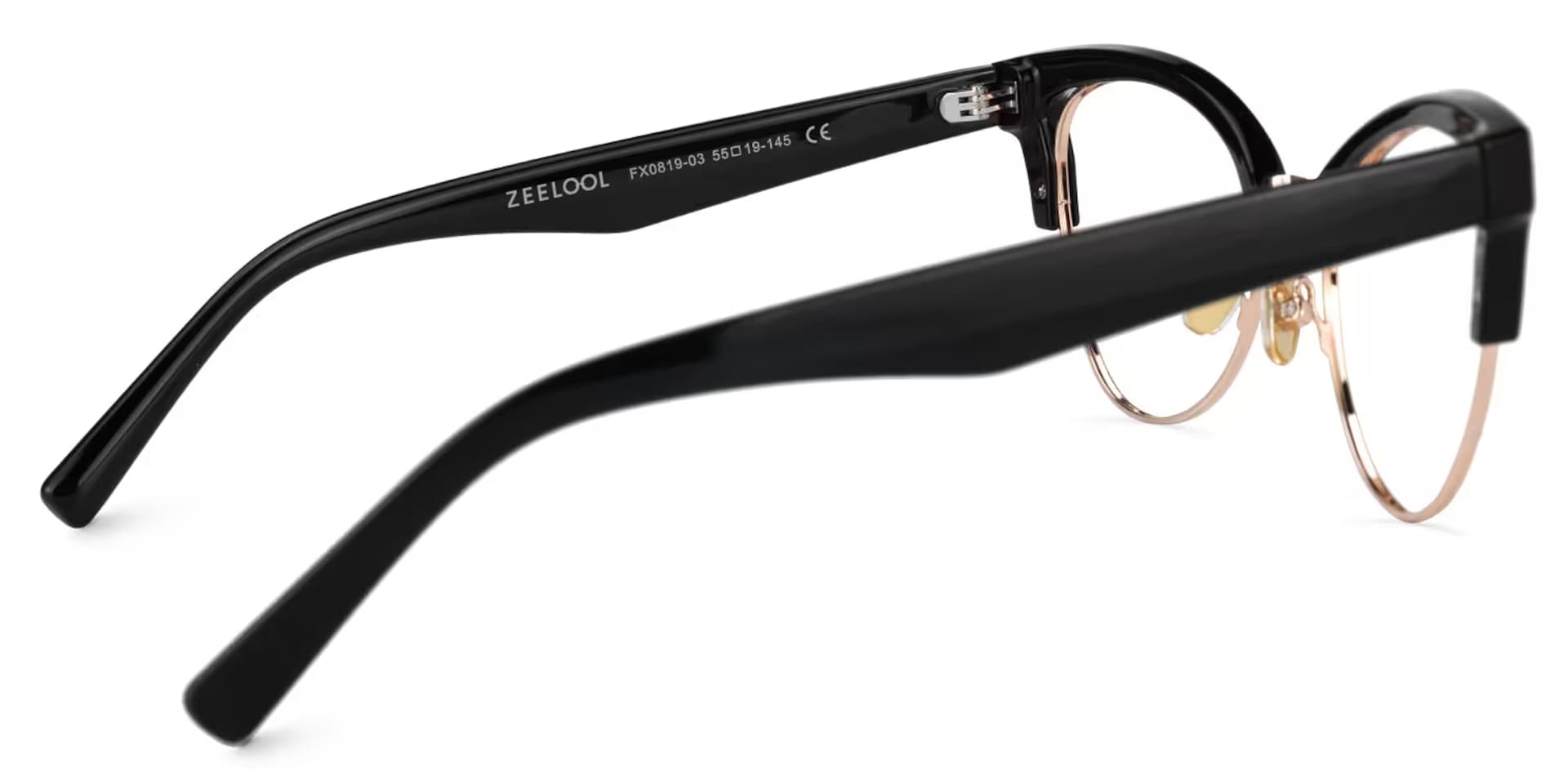 Charlene Browline Cateye Black EyeGlasses | Zeelool3
