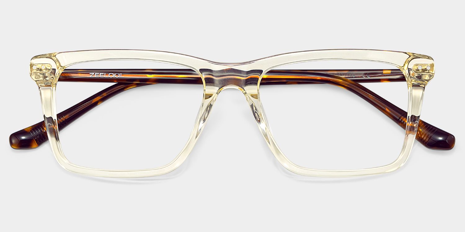 Harper Yellow Frame Prescription Glasses with Rectangle Shape | ZEELOOL2