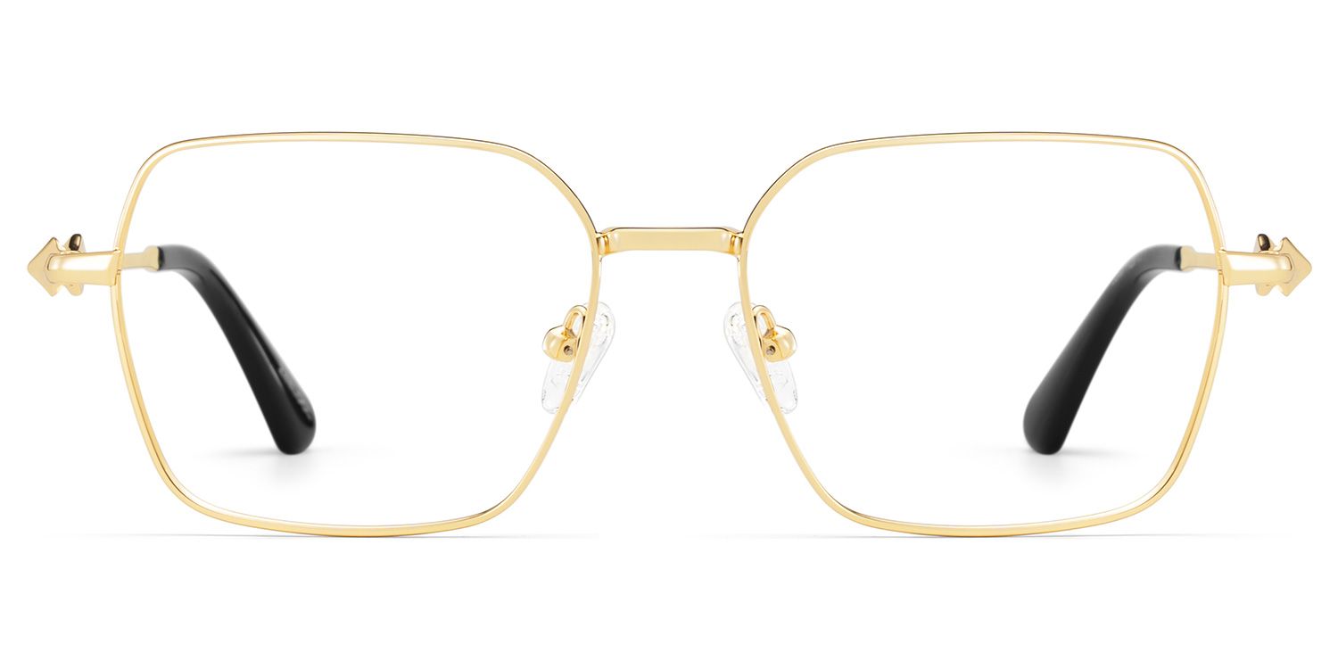 Kayla geometric gold Frame glasses Online | ZEELOOL