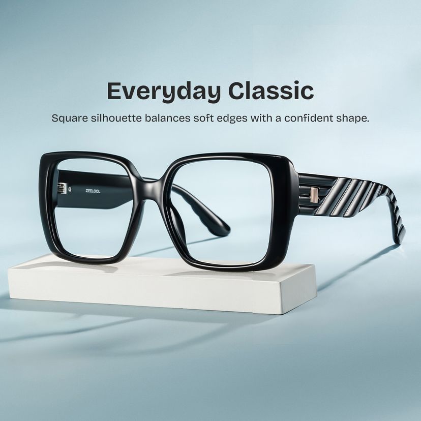 Maya Black Square Glasses
