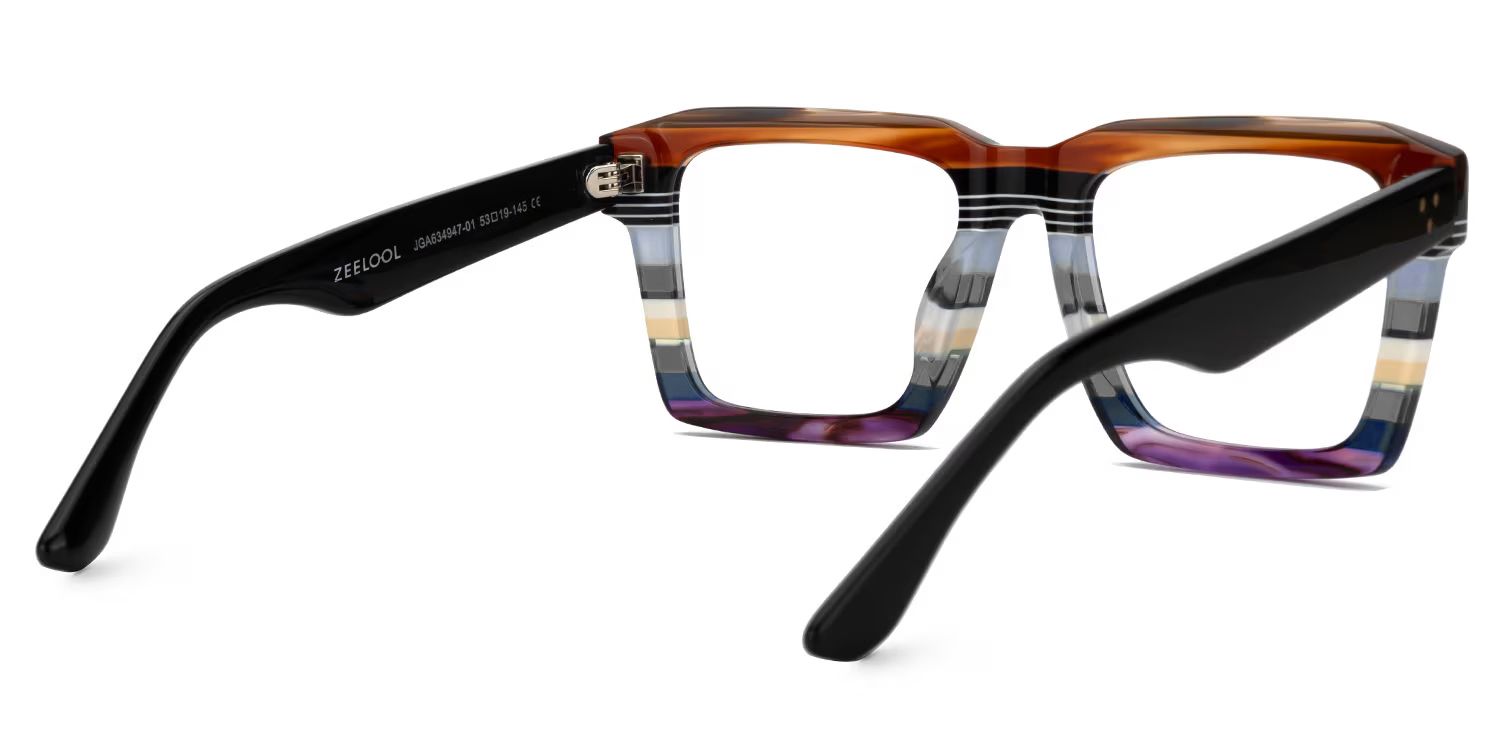 Kenish Designer Eyeglasses in Square Multicolor Frame5