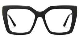 Flora Square Black Glasses0