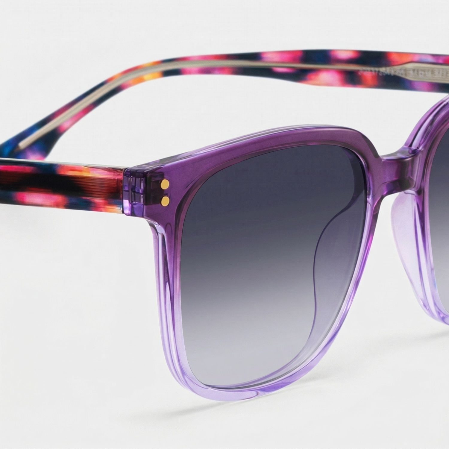 ザル Donnalyn Square Purple Sunglasses for Women & Men | ZEELOOL