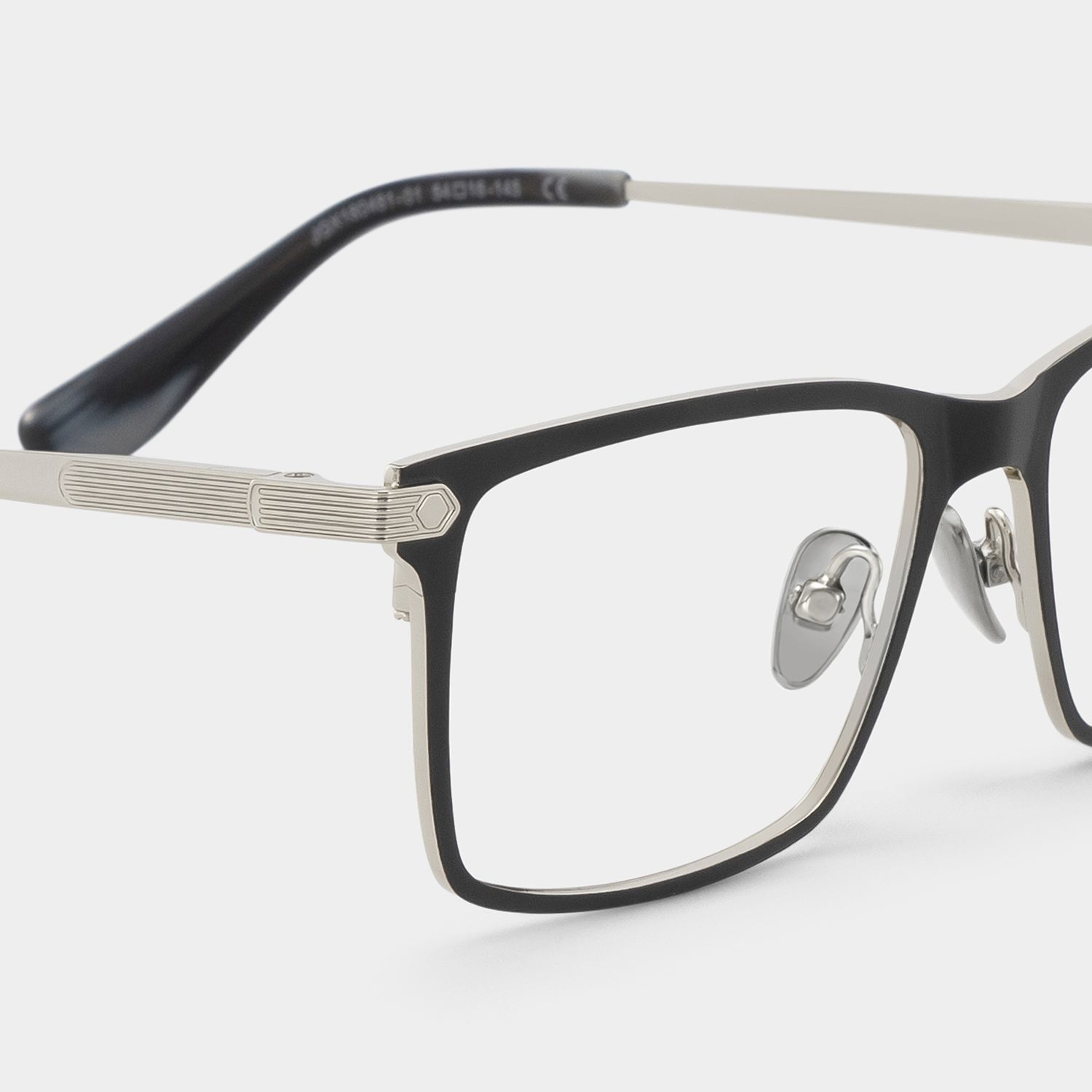 Alexander Black Thin Rectangle Glasses for Men | ZEELOOL5