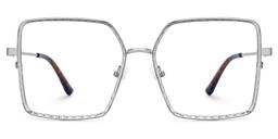 Toure Square Silver Diamond Cut Glasses0