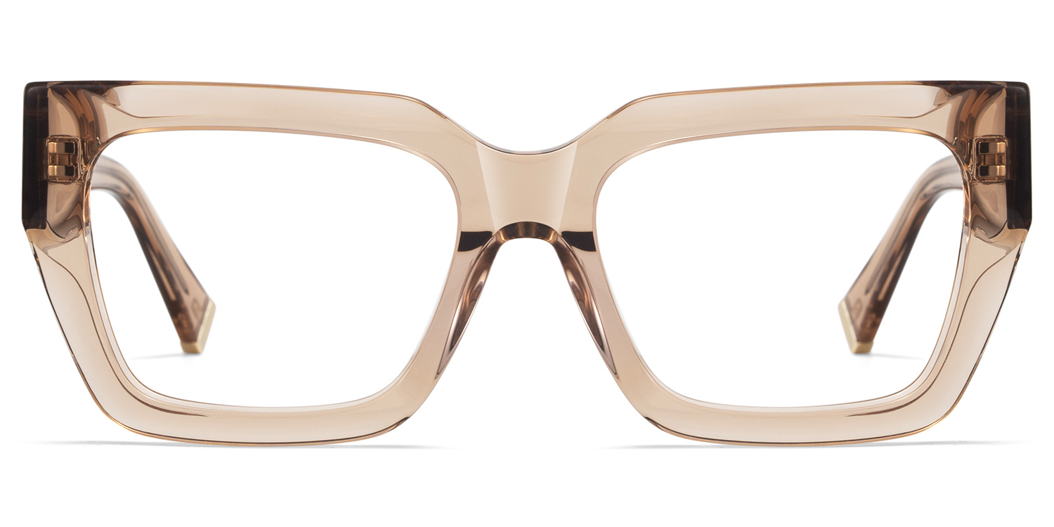 Maddox Beige Frame Glasses with Square Frame Online | ZEELOOL