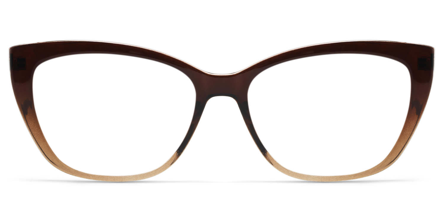 Harlow Brown Frame Glasses with Rectangle Frame Online | ZEELOOL