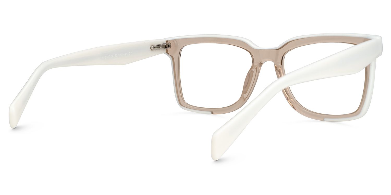 Renetta Rectangle Beige Glasses