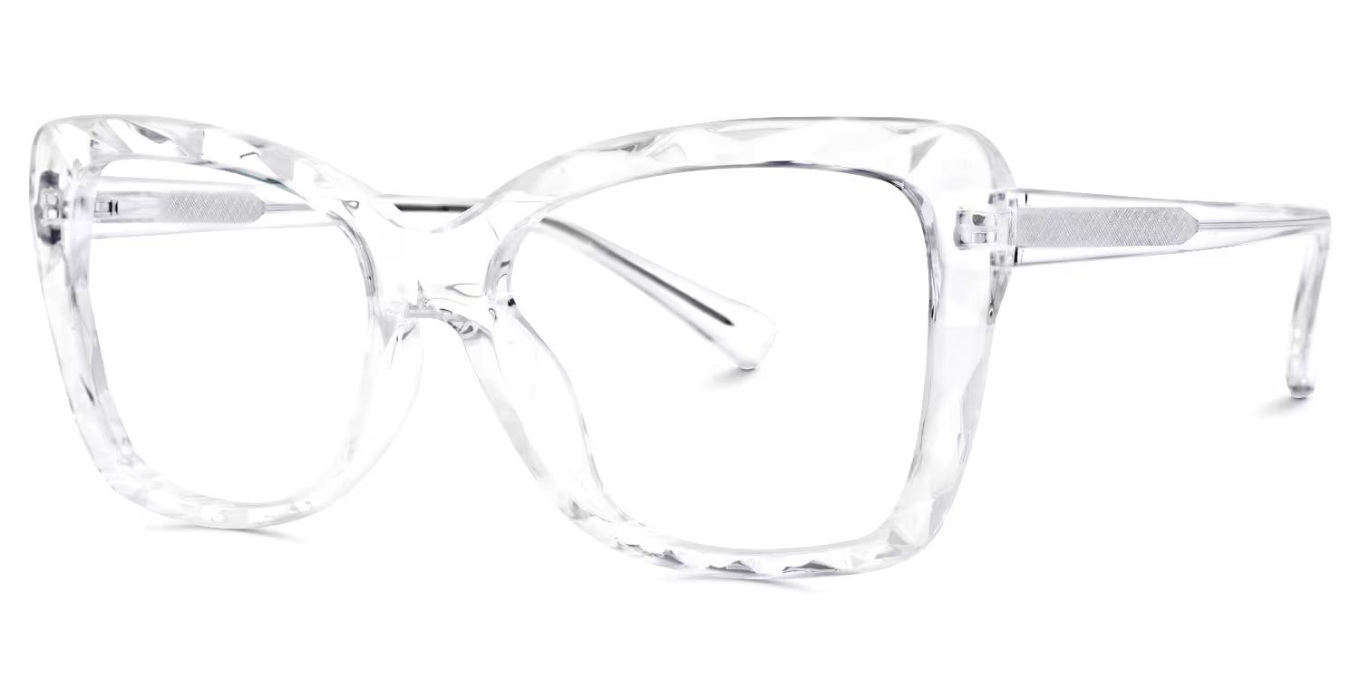 Edna Cateye Clear Frame Glasses | Zeelool Optical1