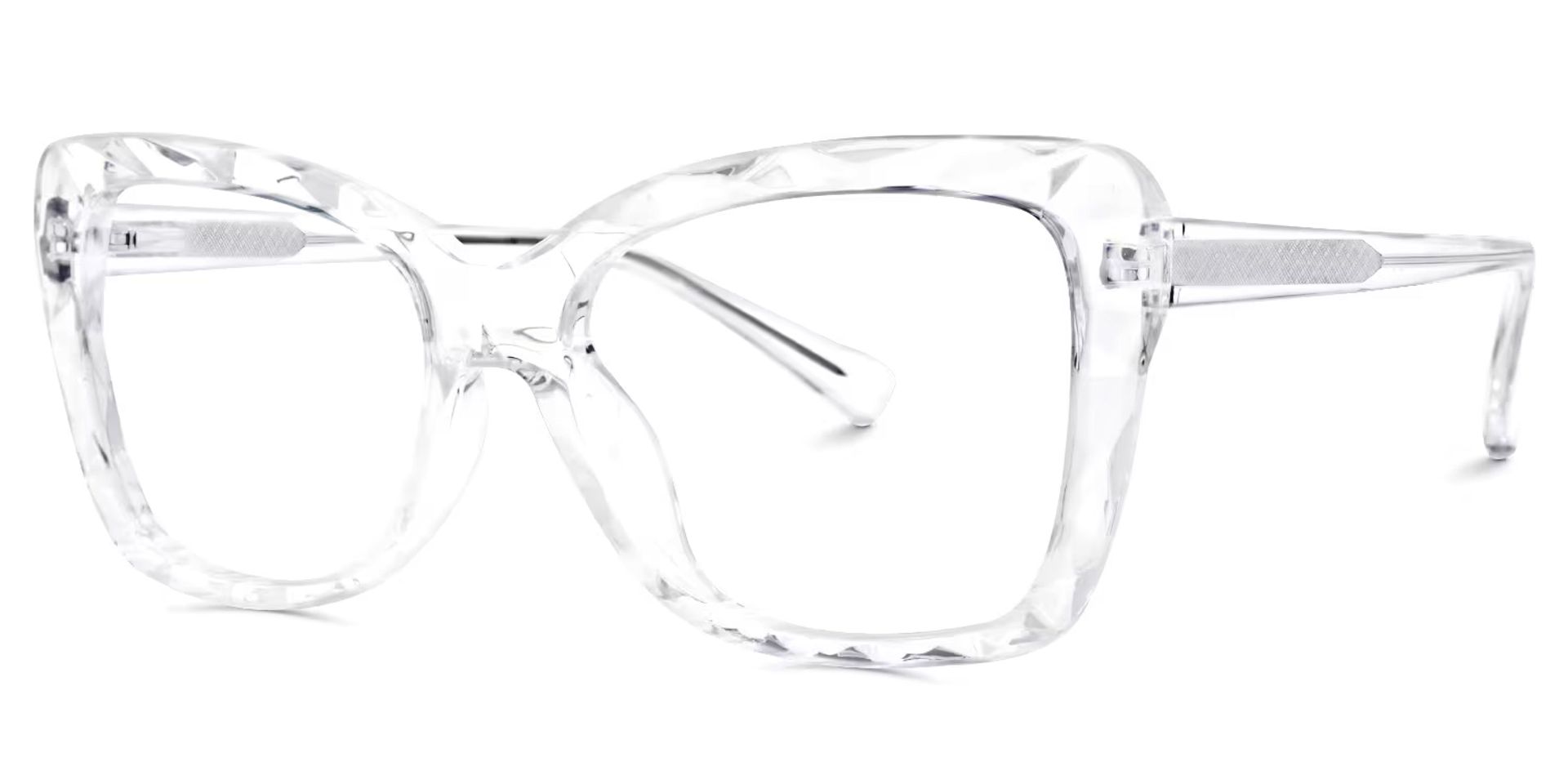 Edna Cateye Clear Frame Glasses | Zeelool Optical1