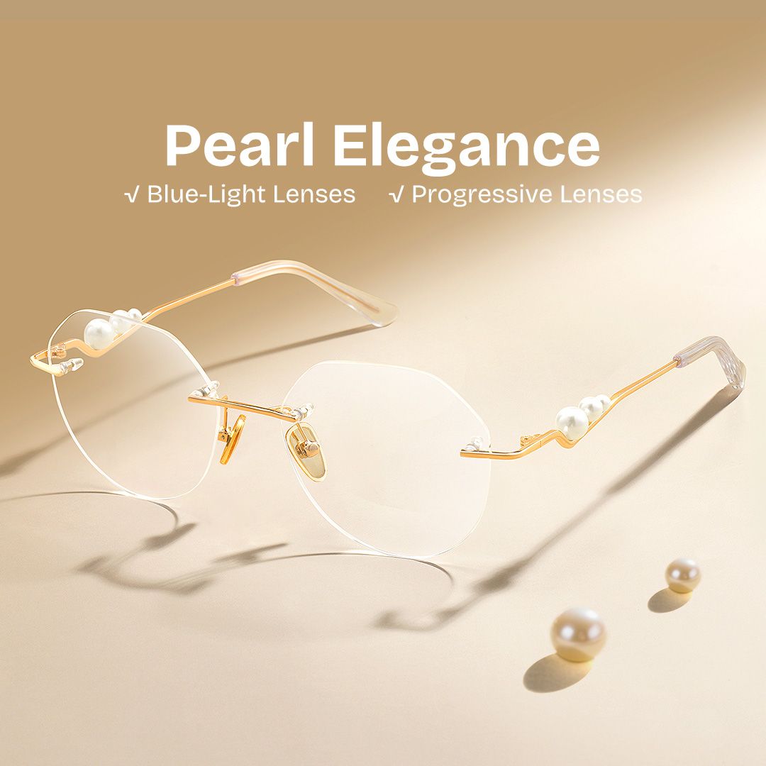 Wyatt Eyeglasses in GeometricGold Frame | Zeelool0
