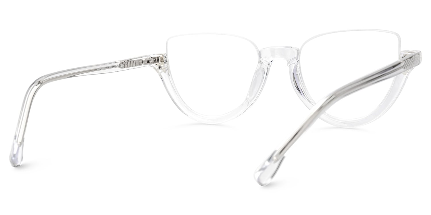 Felicia Crystal Semi-Rimless Cat Eye Glasses for Women3