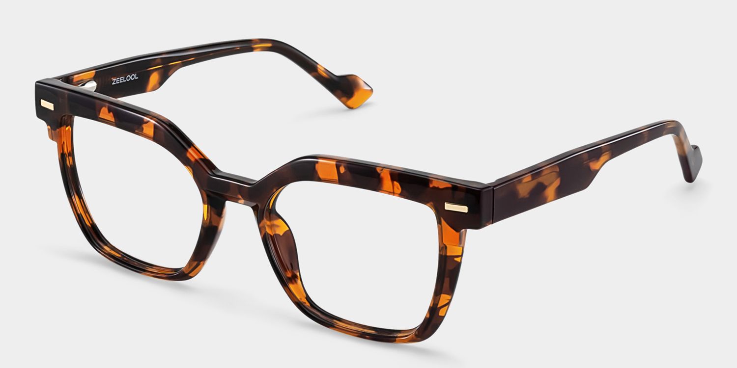 Tortoise Square Frame Glasses - Pinette on Sale | Zeelool3